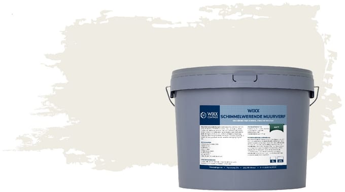Wixx Schimmelwerende Muurverf Matt - 5L - RAL 9010 | Zuiver Wit