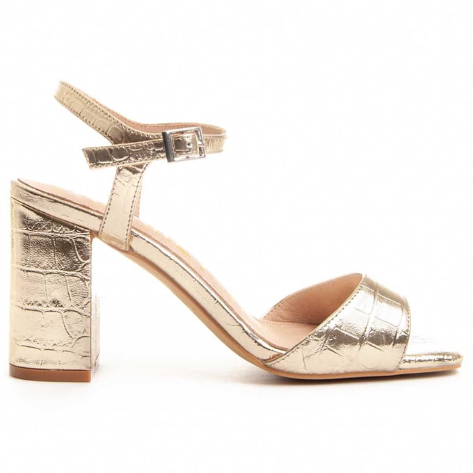 Sandalia Con Tacón Para Mujer.  Montevita  Sanndal  88455 36 goud