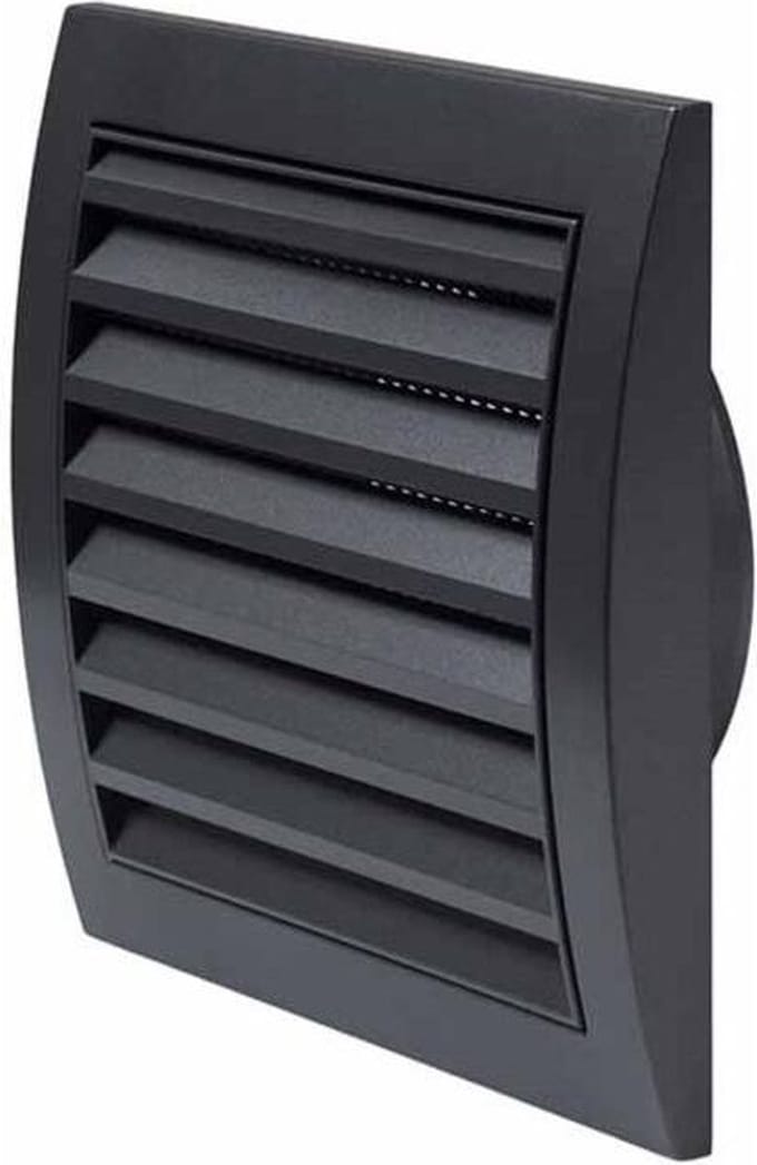 Muurrooster 150x150 mm diameter 100 mm antraciet - ND10A