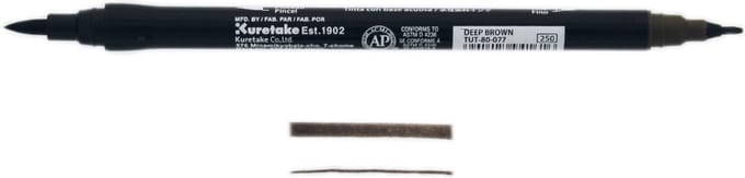 ZIG Art & Graphic Twin Tip brush marker - Deep Brown