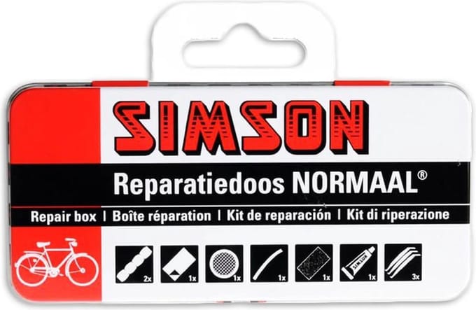 reparatiedoos Normaal 8 x 6 cm aluminium rood 10-delig