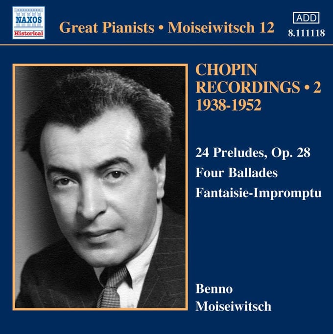 Benno Moiseiwitsch - Chopin: Moiseiwitsch Volume 12 (CD)