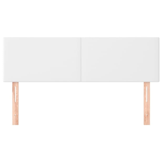 vidaXL - Hoofdborden - 144x5x78/88 - cm - kunstleer - wit