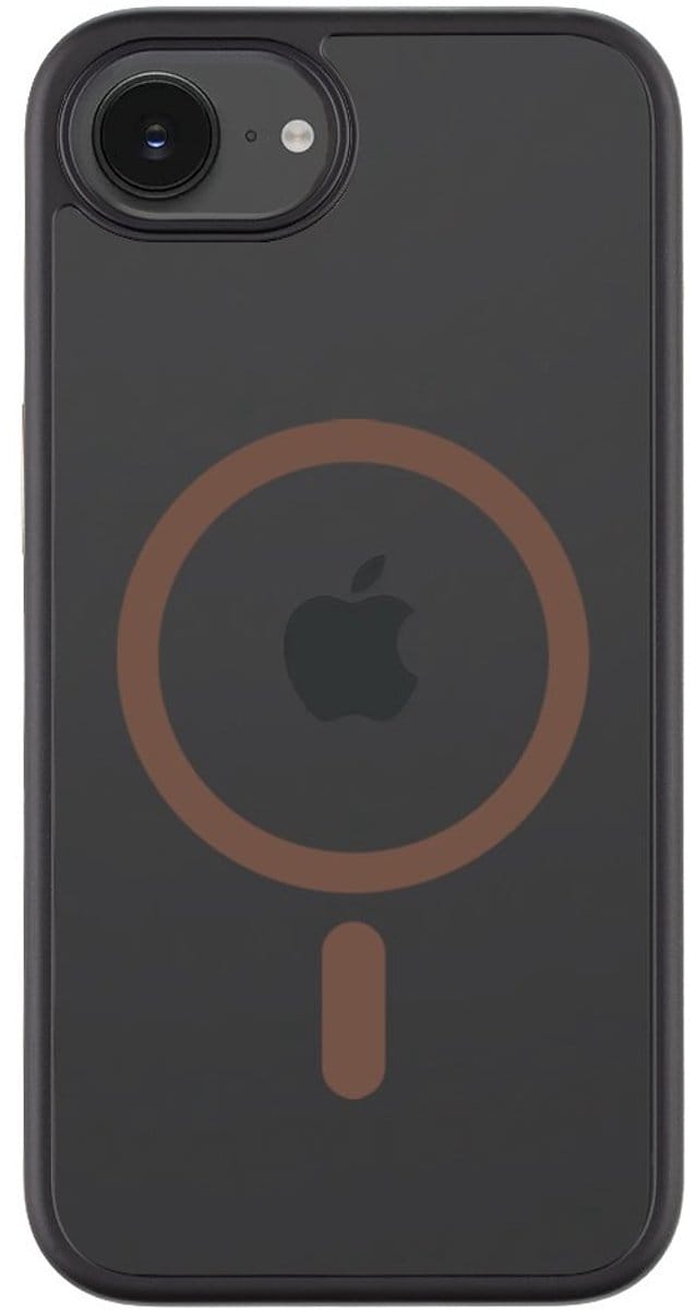 Tactical iPhone 16e/iPhone 17e MagForce Hyperstealth 2.0 Cover – Hoesje met Losse Klikbare Knoppen – Black/Mocha Mousse