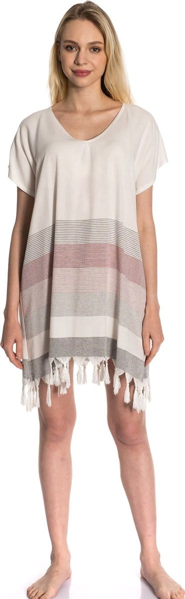 Lubna Home Strand Jurk-Tuniek Hamamdoek stoof MIDIUM