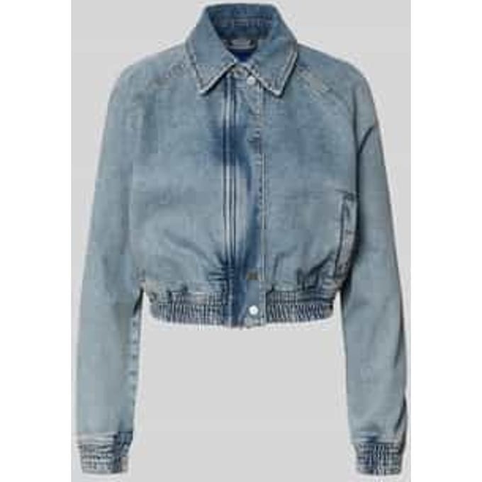 relaxed fit jeans-bomberjack van katoenmix