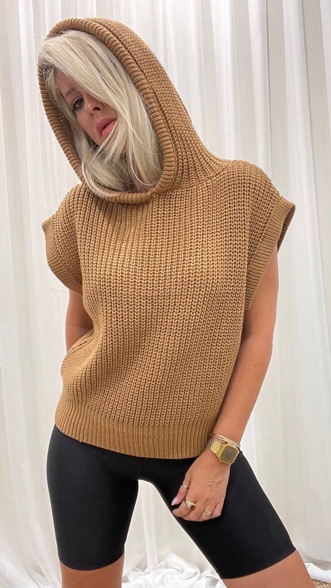 Trui/Hoodies/CamelBruin/SIRMAZA