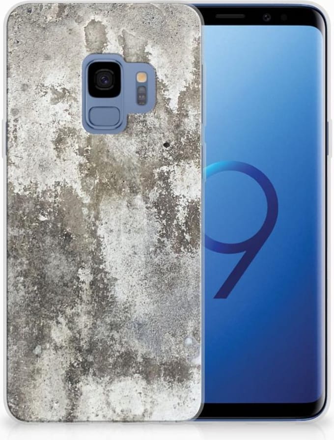 Samsung Galaxy S9 TPU Siliconen Hoesje Beton Print