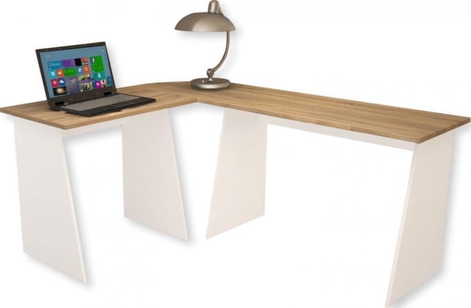 Houten hoekbureau Hoekbureau Werkbureau Computerbureau Masola