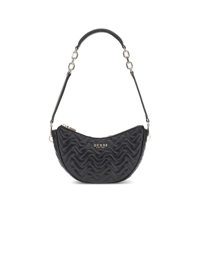GUESS Schoudertas Melisandra Top Zip Shoulder Bag Black Zwart