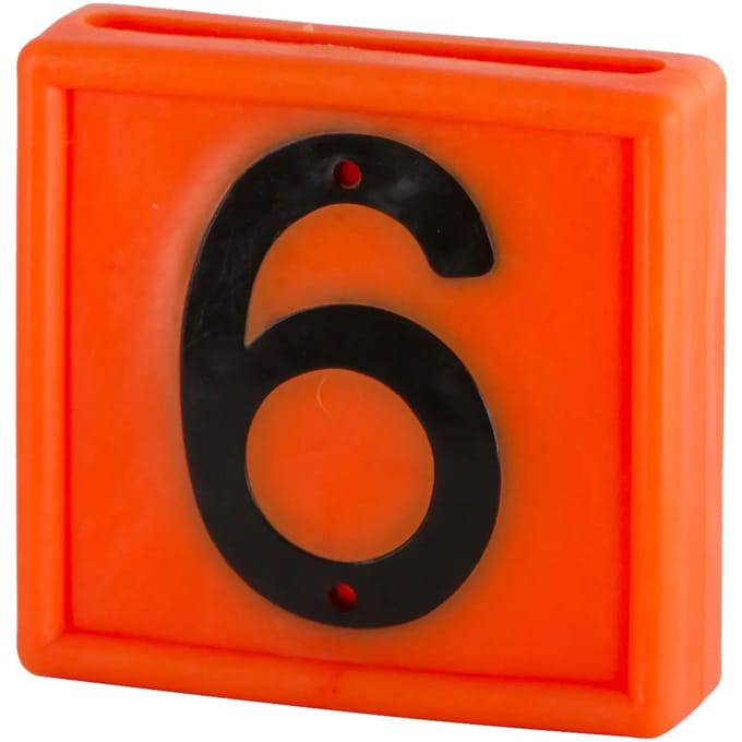Genummerde markeerkraag om op de armband te schuiven Kerbl N°6 (x10)