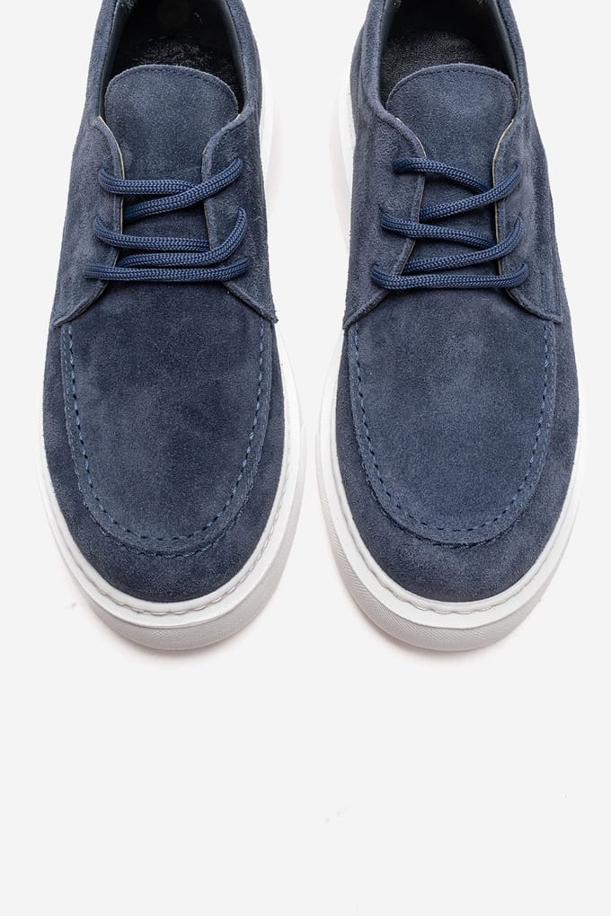 Mareon Leren Veterschoen Sneaker