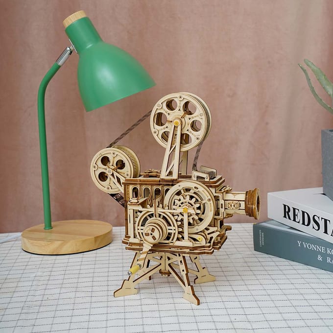 ROBOTIME ROKR Vitascope Filmprojector 3D Houten Puzzel LK601