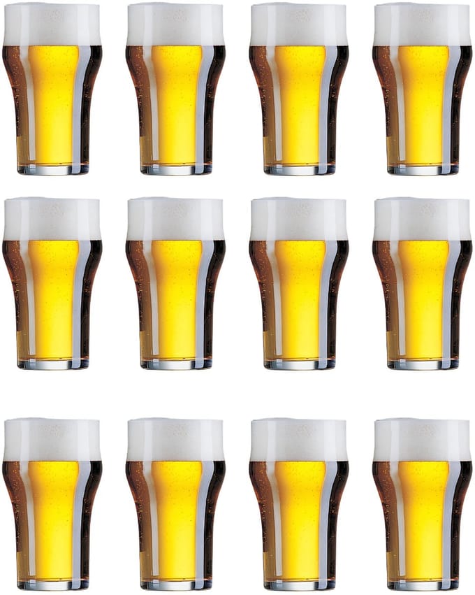 Cookinglife Engelse Bierglazen Nonic 340 ml - 12 stuks
