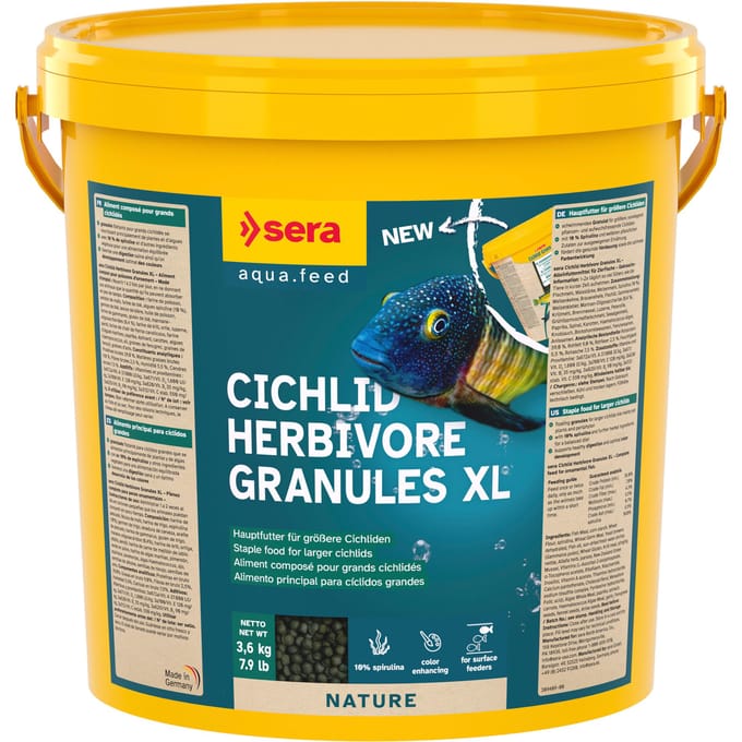 sera Cichlid Green XL Nature Granule Feeder - 10 L