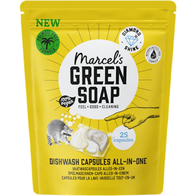 Marcel's Green Soap Vaatwascapsules Eco All-In-One - 25 stuks