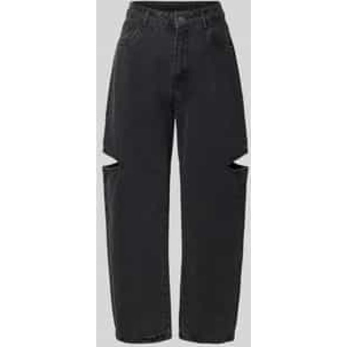 Wide leg jeans met cut out