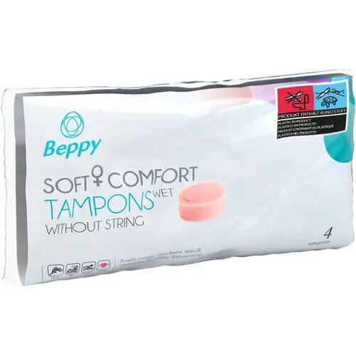 Beppy Soft+Comfort Tampons WET - 4 stuks - zonder touwtje
