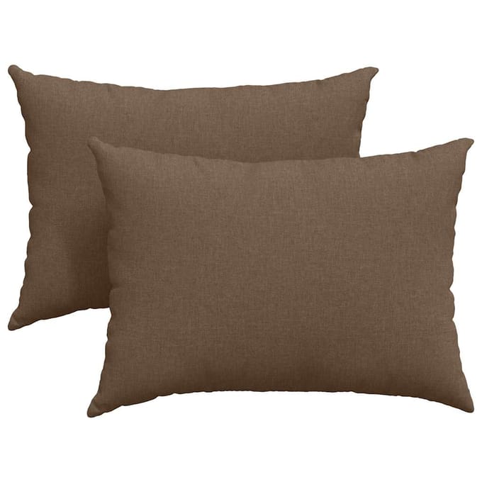 vidaXL - Zitkussens - 2 - st - Stof - Bruin - 70 - x - 50 - cm