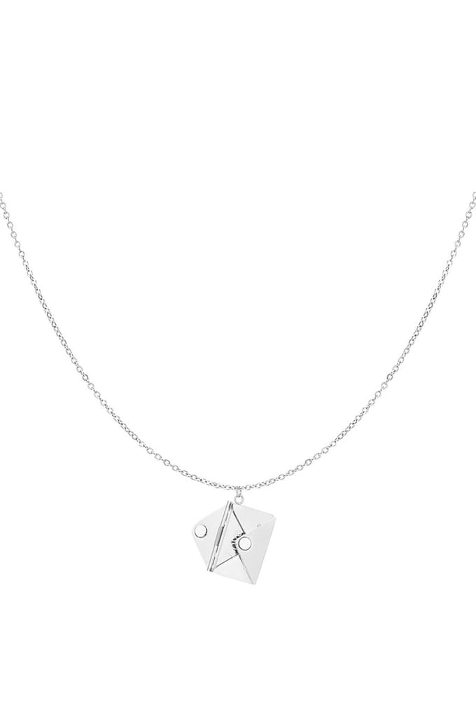 Bijoutheek Collier Enveloppe Love You Zilver