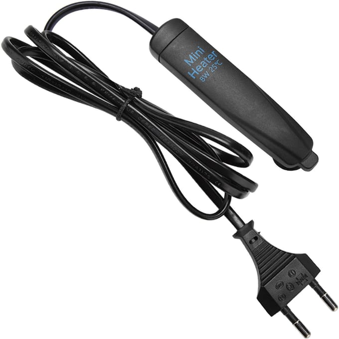 Onbreekbare Mini Kachel met Constante Temperatuur Verwarming Warmer Aquarium  (8W) black