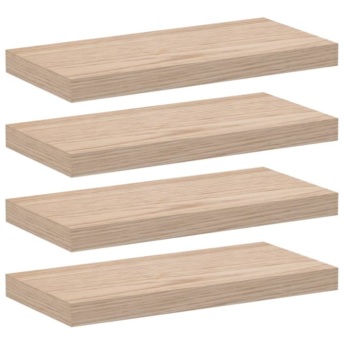 vidaXL - Wandschapppen - 4 - st - 50x23,5x4 - cm - bewerkt - hout