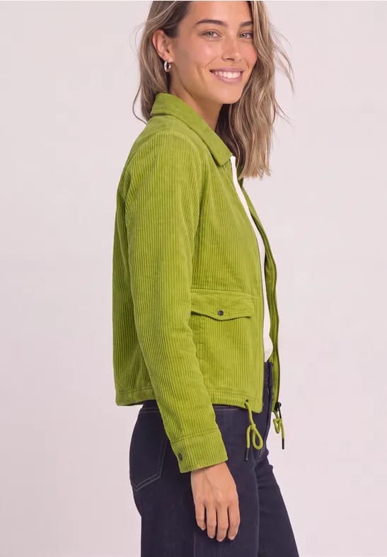 Corduroy jack met kraag en ritssluiting