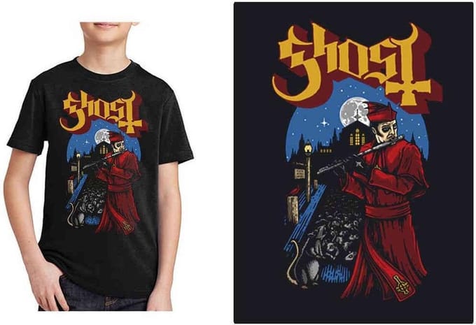 Ghost - Advanced Pied Piper Kinder T-shirt - Kids tm 14 jaar - Zwart