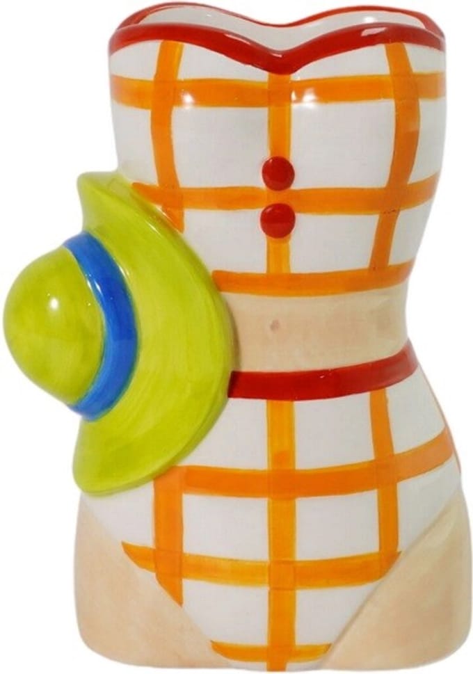 Aardewerk vaas retro bikini