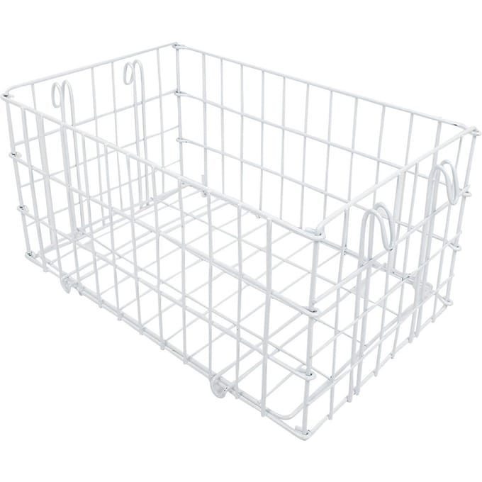 40x26x20cm Achtermand Opvouwbaar Metaal Roestbestendig Grote Capaciteit Rolstoelmand white