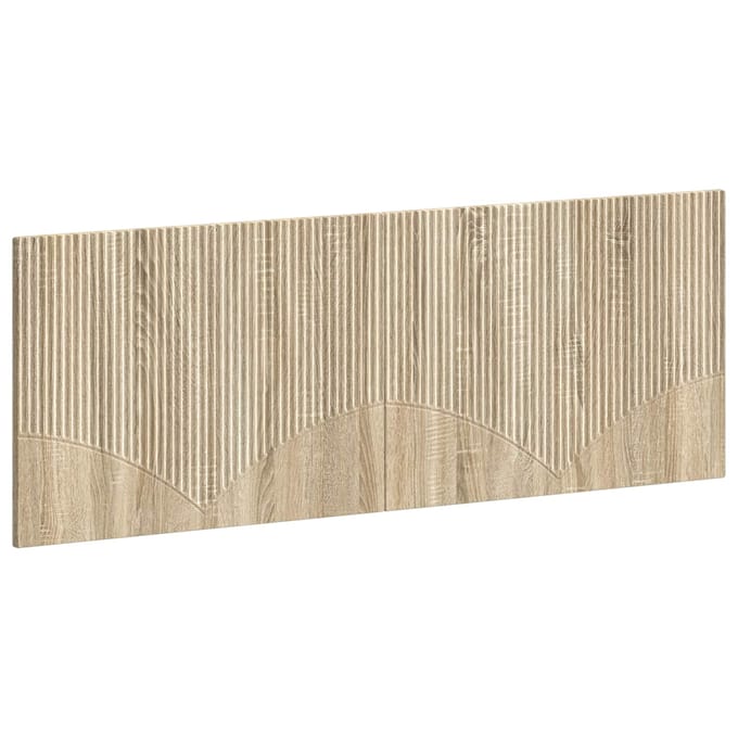 vidaXL - Wandgemonteerd - Hoofdbord - HOORN - Sonoma - Eiken - Bewerkt - hout