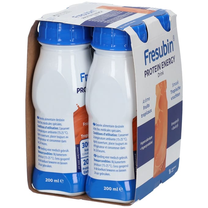 Fresubin Protein Energy Drink Tropische Vruchten 4x200 Drinkbare oplossing