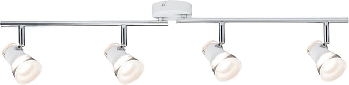 Spotlights Clear 4x4,3W wit mat/chroom 230V metaal acryl