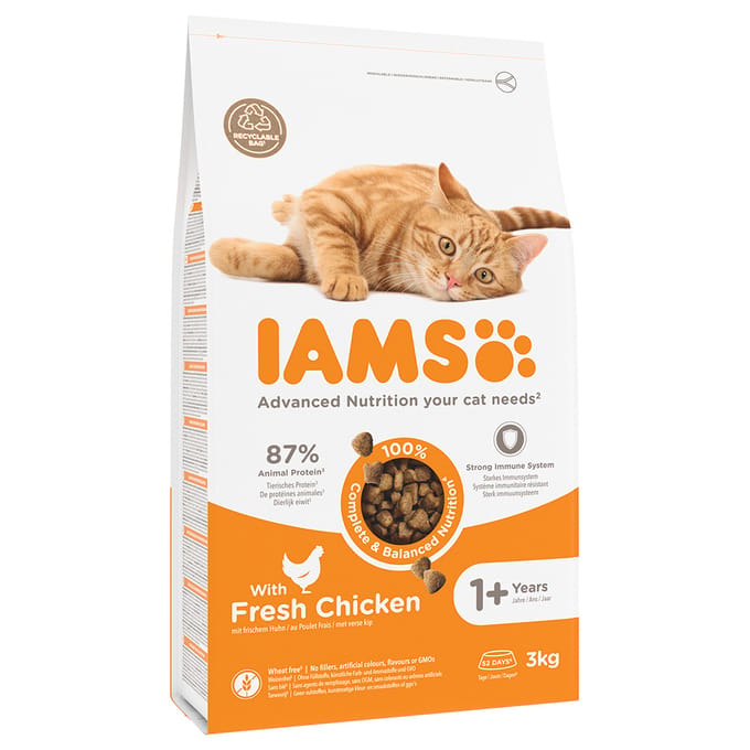 IAMS kattenvoer voor volwassen katten met kip 3 kg