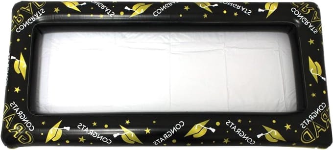Opblaasbare Bar - Drijvend Buffet - Feestelijke Koeling - Geïntegreerde Isolatie - 129x64x14 cm - Wit