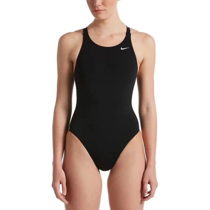 Nike Hydrastrong Solids Fastback One Piece  Sportbadpak Dames - Zwart - Maat 36