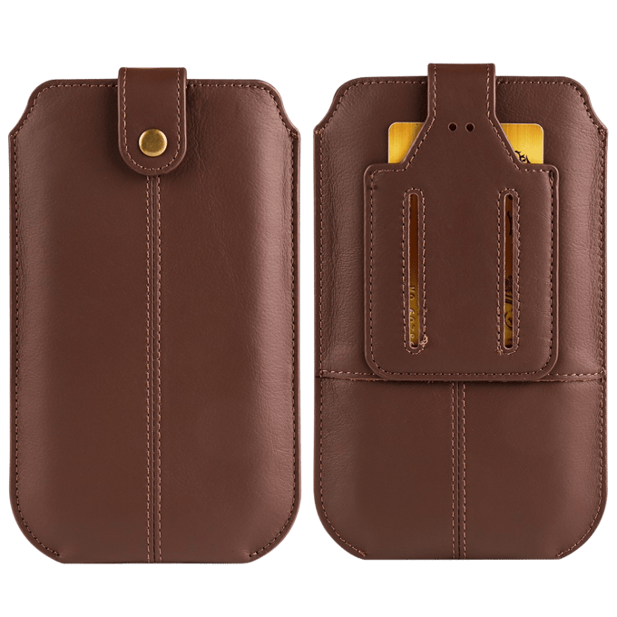 Comfycase Echt Lederen Opberghoesje Bruin L