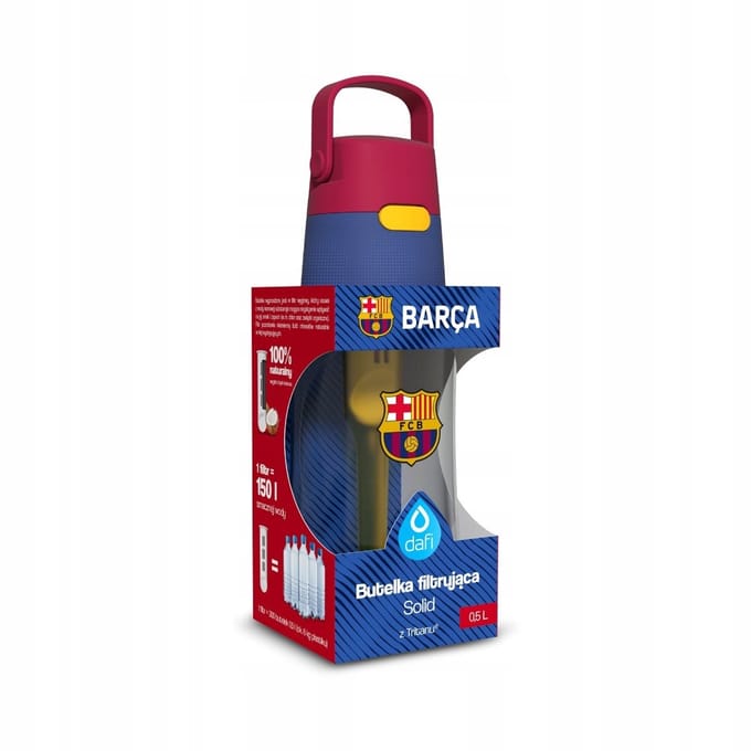 Dafi Solid FC Barcelona Waterfles 0,5L - Gefilterd water, veelkleurig