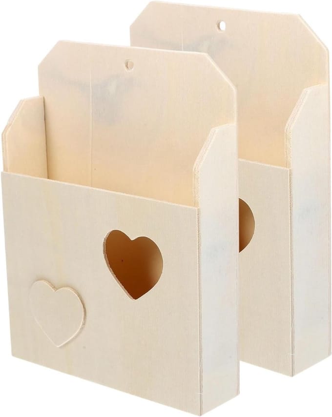 DIY Opbergdoos - Knutselbox Envelop - Creatief Knutselen - Leeg Oppervlak - 2 Stuks - Beige