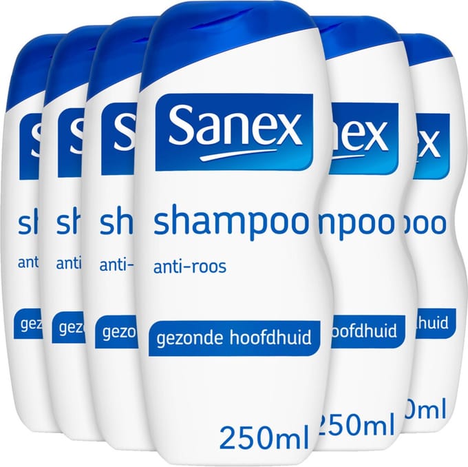 Sanex Shampoo Anti-Roos - 6 x 250 ml - Voordeelverpakking