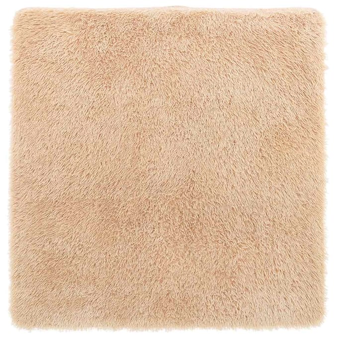 vidaXL - Hoogpolig - vloerkleed - NAVARRA - 160x160 - cm - polyester - beige