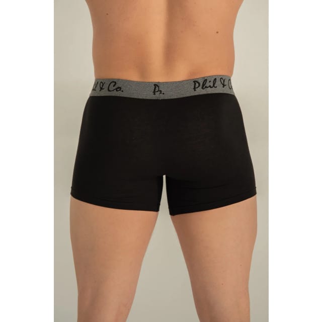 Phil & Co Zwarte Boxershorts Heren Multipack Zwart 8-Pack - Maat S | Onderbroek