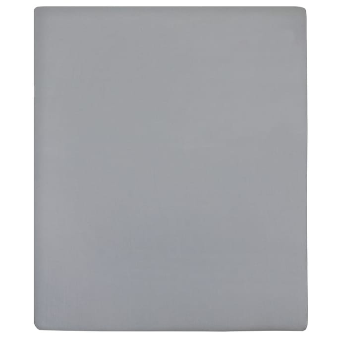 vidaXL - Hoeslakens - 2 - st - jersey - 100x200 - cm - katoen - grijs