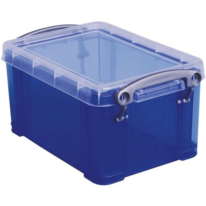 Really Useful Box 0 | 7 liter | transparant blauw