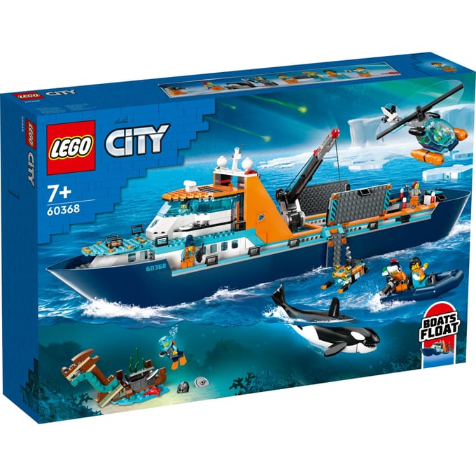 LEGO City Poolonderzoeksschip Groot Drijvend Boot Speelgoed Set voor Kinderen 7+ - 60368