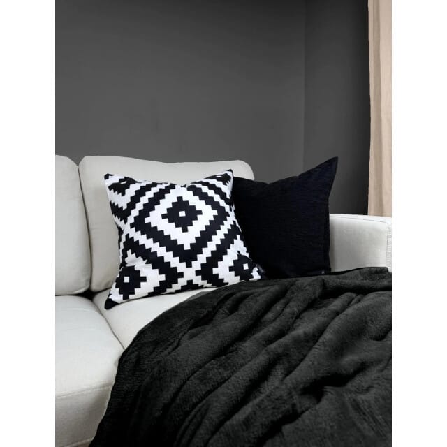 Gek op kussens! Sierkussen soft graphic black | 45 x 45 cm | katoen/polyester