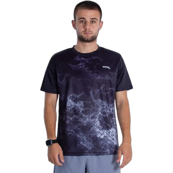 T-shirt Softee Trionic Zwart/Grijs - S
