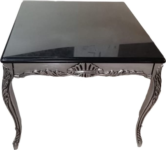 Barok eettafel - zwart zilver
