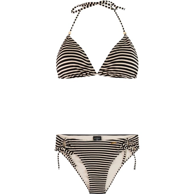 Protest PRTMatch - Triangel bikini set Dames - Koordsluiting - Uitneembare vulling - Normale pasvorm - Medium dekking - Crème