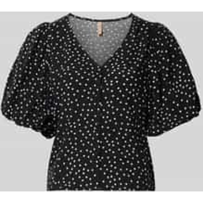 Blouse met korte mouwen van pure viscose model 'GILDA'